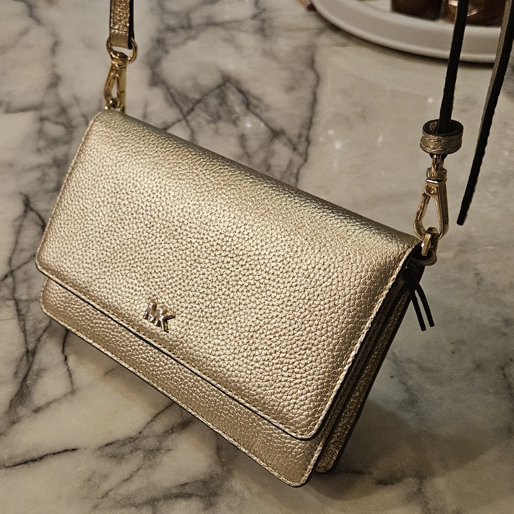 Michael Kors Gold Crossbody Bag